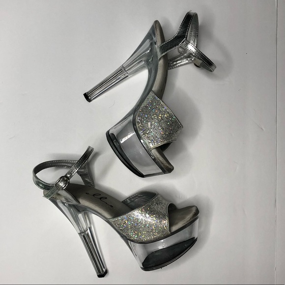 Ellie Shoes E-512-Mimi 5 Heel Two Tone Sandal.